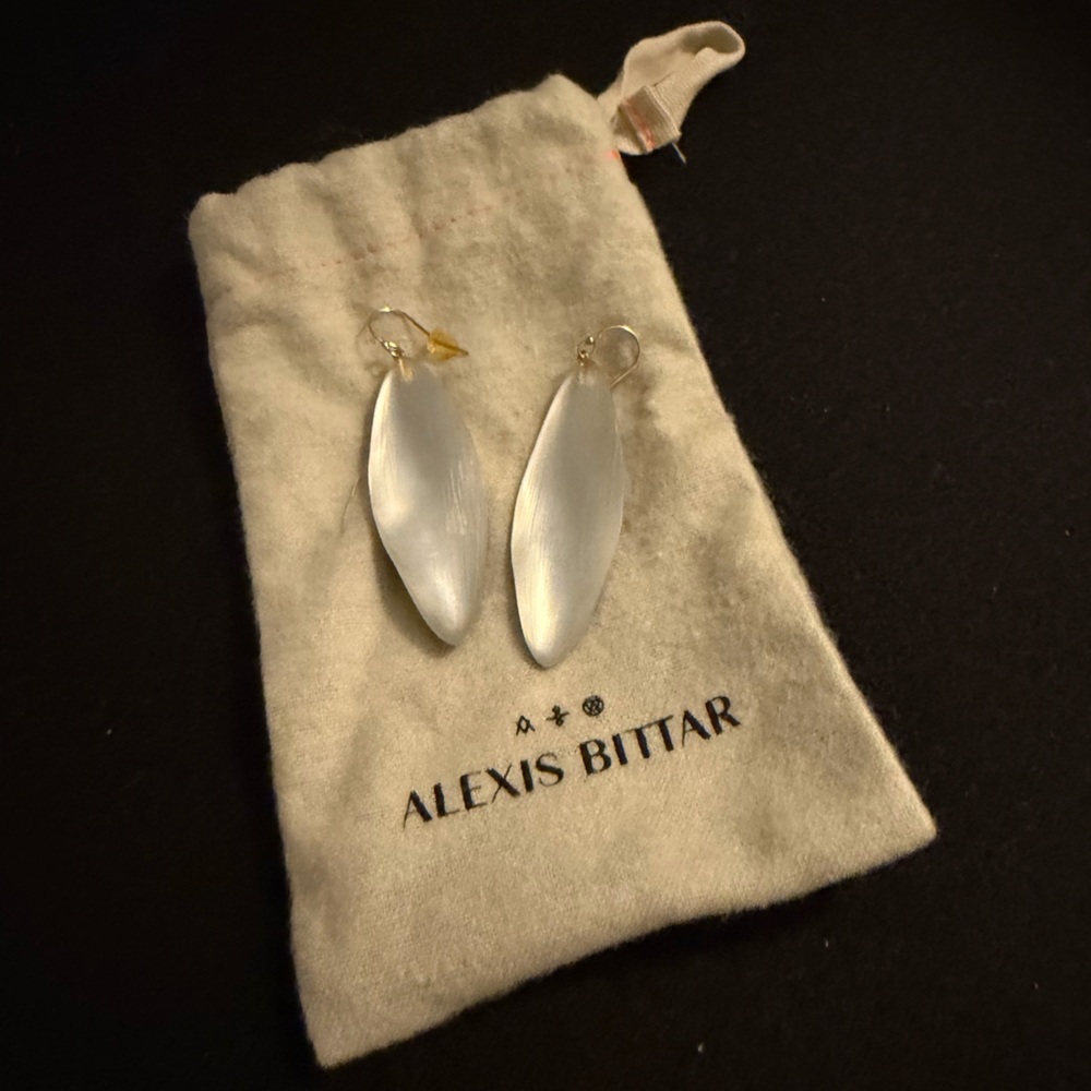 Alexis Bittar Long Leaf Lucite Drop Earrings